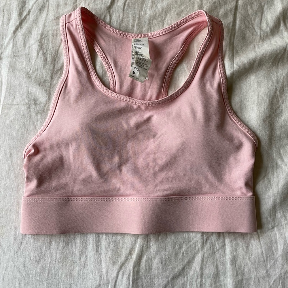 Fabletics sports bra, pink, size medium